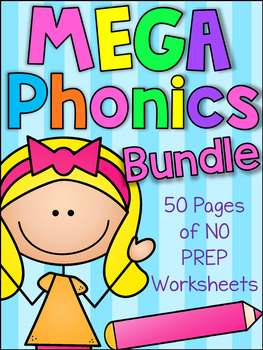 MEGA Phonics Worksheet Bundle - Pre-K Kindergarten