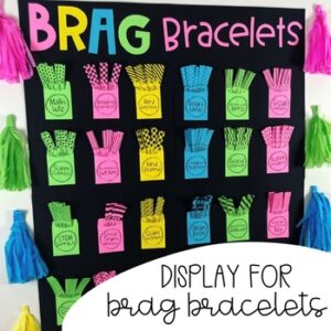 Free Brag Bracelet Display Labels and Heading