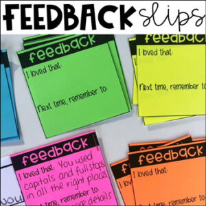 Free Feedback Slips for Student Work