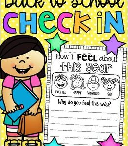 FREE Back to School Check In Worksheet