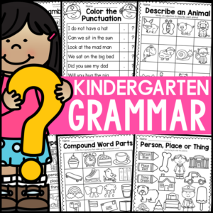Kindergarten Grammar Worksheets - MEGA PACK