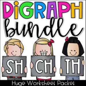 Digraph Worksheet Bundle - CH, SH, TH