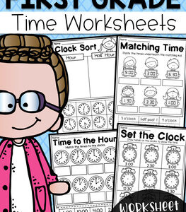 First Grade Time Worksheets - Hour, Half Hour & Quarter Hour
