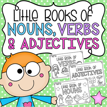 Little Book of Nouns, Verbs and Adjectives - Half Page Booklets Bundle