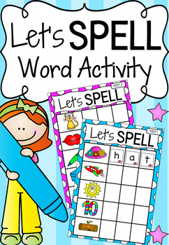 Spelling Literacy Center Activity - Let's Spell CVC words - Short Vowels