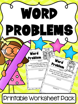 Addition and Subtraction Word Problems to 10 - Kindergarten Worksheets