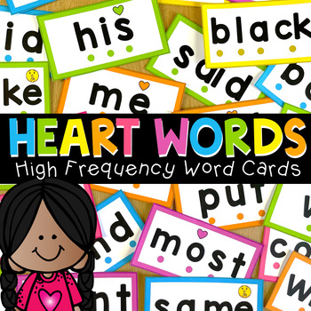 Decodable High Frequency Words - Heart Words - Cards (Science of Reading)
