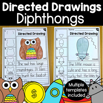 Diphthong Directed Drawings and Phonics Writing Center