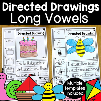 Long Vowels Directed Drawings and Phonics Writing Center