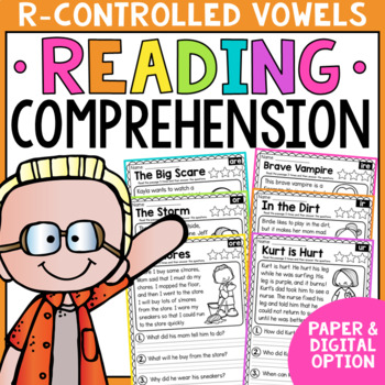 R-Controlled Vowels Reading Passages - Comprehension - PAPER & DIGITAL