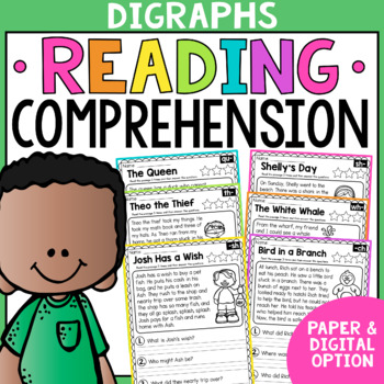 Digraph Reading Passages - Comprehension - PAPER & DIGITAL