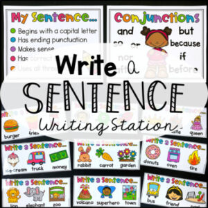 Write a Sentence Writing Station - Paper and Digital Version