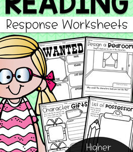 HOTS Reading Response Worksheets - Higher Order Thinking Skills