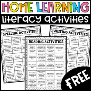 FREE Spelling, Writing and Reading Choice Activity Mats