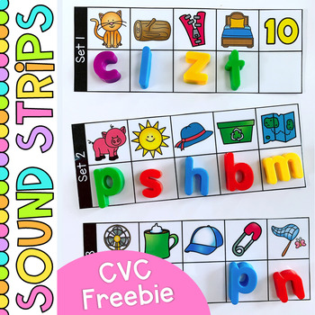 Free CVC Sound Strips - Literacy Center