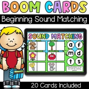 Beginning Sound Matching - Digital Task Cards - Boom Cards