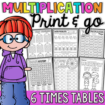 Multiplication Worksheets and Activities - 6 Times Tables