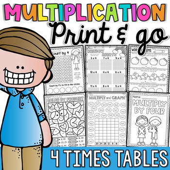 Multiplication Worksheets and Activities - 4 Times Tables
