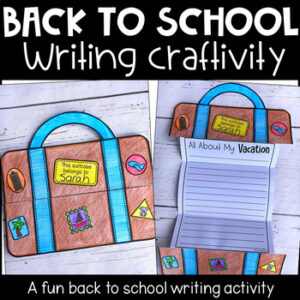 Back to School Suitcase Writing Craftivity
