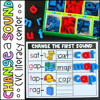 CVC Change a Sound - Literacy Center