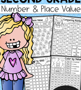 Second Grade Numbers and Place Value Worksheets