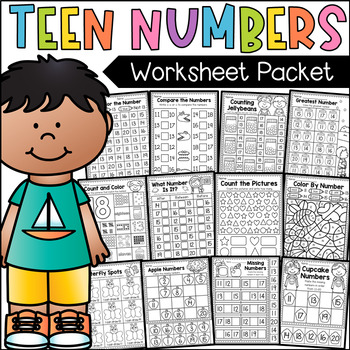 Teen Numbers Worksheets - MEGA PACK