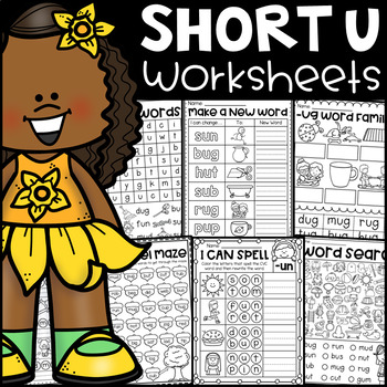 Short u Worksheets - CVC Words