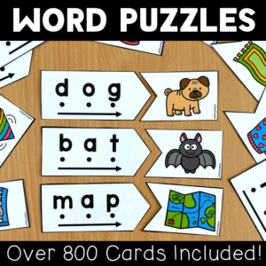 Phonics Word Puzzles - Decodable Words - (Science of Reading Aligned)