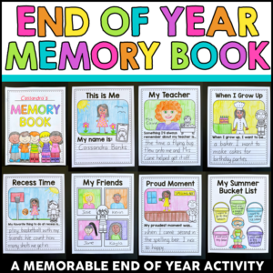 End of Year Memory Book - End of Year Activity - Kindergarten, First and Second