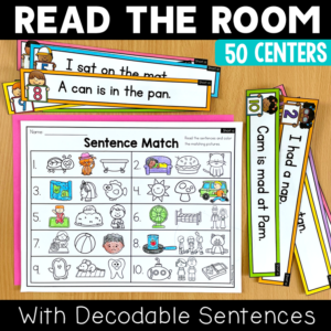 Read the Room Phonics Centers - Decodable Sentences - (Science of Reading)
