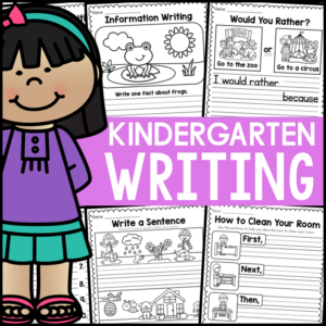 Kindergarten Writing Worksheets - MEGA PACK - Opinion, Sequence, Narrative
