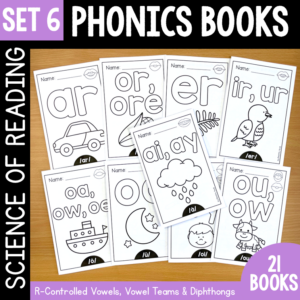 R-Controlled Vowels, Vowel Teams, Diphthongs Phonics Books - SoR Aligned - SET 6