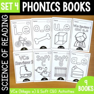 Magic E and Soft C & G Phonics Books - Science of Reading Aligned (VCe) - SET 4
