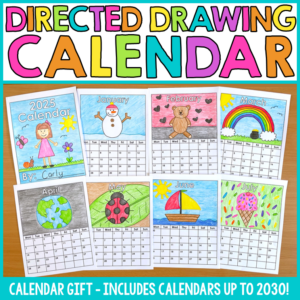 Directed Drawing Calendar 2025 - Holiday and Parent Gift - FREE UPDATES!