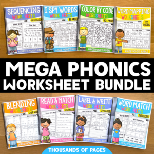 MEGA Phonics Worksheet Bundle (SCIENCE OF READING) - HUGE BUNDLE
