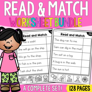 Read and Match Decodable Sentences Worksheets - Science of Reading Aligned