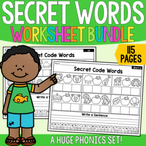Secret Words Worksheets BUNDLE - Decodable Words - (Science of Reading)