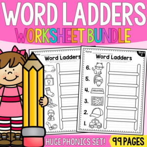 Word Ladders Worksheets - Word Chains - Spelling - Science of Reading