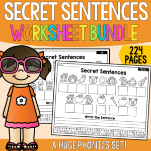 Secret Sentences Worksheets BUNDLE - Decodable Sentences - Science of Reading