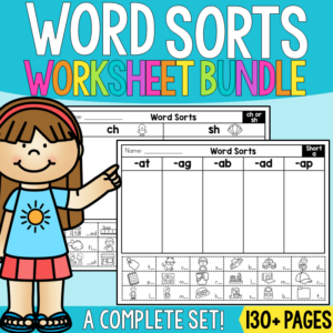 Phonics Word Sorts Worksheets BUNDLE - Decodable Words - Science of Reading