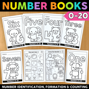 Number Books to 20 - (0-20) - Activities for Identification, Formation, Counting