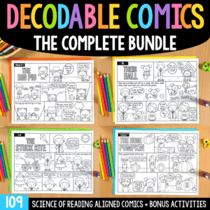 Decodable Comics MEGA BUNDLE - Science of Reading Aligned - SETS 1-6