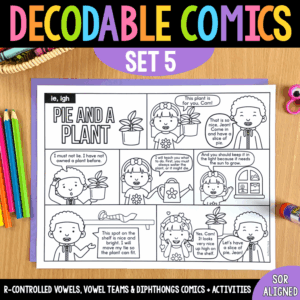 Decodable Comics - R-Controlled Vowels, Vowel Teams, Diphthongs - SoR - SET 5