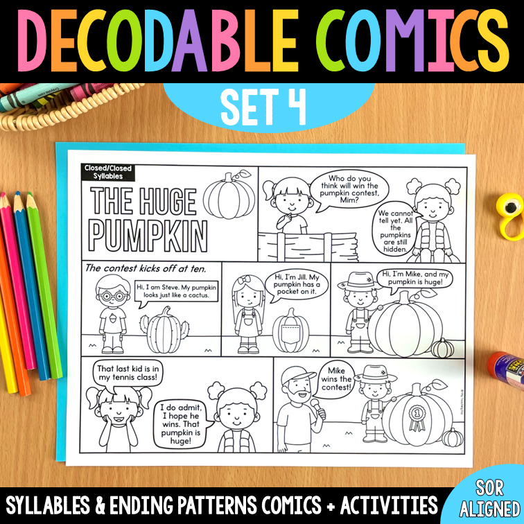 Decodable Comics - Syllables and Ending Patterns - Science of Reading ...