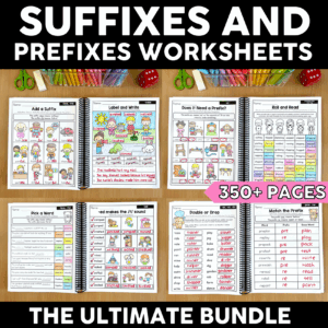 Prefixes and Suffixes Worksheet MEGA BUNDLE - Morphology - Science of Reading