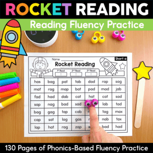 Rocket Reading Fluency Grids - Phonics Fluency Practice - Science of Reading