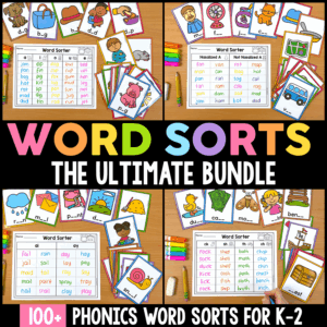 Phonics Word Sorts ULTIMATE BUNDLE - 100+ Centers - Science of Reading