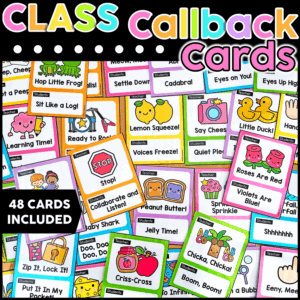 Classroom Callback Cards - Call and Response Cards - Attention Getters