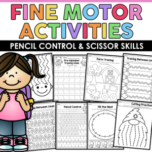 Fine Motor Skills Worksheets & Activities - Pencil Control and Scissor Skills