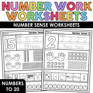 Number Worksheets to 20 - Number Sense - Number Work